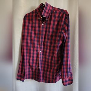 Red & Black Plaid Button Down Shirt